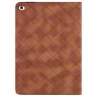 For iPad mini 5 / 4 / 3 / 2 / 1 Rhombus Embossed Leather Smart Tablet Case(Brown) - 3