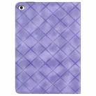 For iPad mini 5 / 4 / 3 / 2 / 1 Rhombus Embossed Leather Smart Tablet Case(Purple) - 3