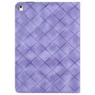 For iPad Air / Air 2 / 9.7 2017 / 2018 Rhombus Embossed Leather Smart Tablet Case(Purple) - 3