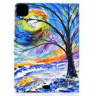 For iPad Air 2022 / 2020 10.9 Electric Pressed Colored Drawing Horizontal Flip Leather Case with Holder & Card Slots & Sleep / Wake-up Function(Watercolor Tree) - 3