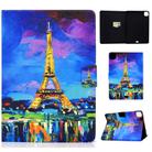 For iPad Air 2022 / 2020 10.9 Electric Pressed Colored Drawing Horizontal Flip Leather Case with Holder & Card Slots & Sleep / Wake-up Function(Eiffel Tower) - 1