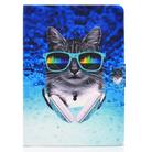 For iPad Air 2022 / 2020 10.9 Electric Pressed Colored Drawing Horizontal Flip Leather Case with Holder & Card Slots & Sleep / Wake-up Function(Headphone Cat) - 1