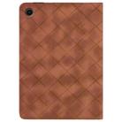 For Samsung Galaxy Tab A8 10.5 X200 Rhombus Embossed Leather Smart Tablet Case(Brown) - 3