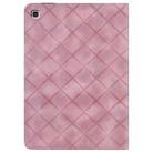 For Samsung Galaxy Tab S6 Lite 2024 Rhombus Embossed Leather Smart Tablet Case(Pink) - 3