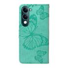 For vivo Y29S 5G / Y04 3D Butterfly Embossed Pattern Flip Leather Phone Case(Green) - 3