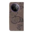 For vivo Y39 5G Global 3D Butterfly Embossed Pattern Flip Leather Phone Case(Grey) - 3