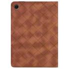 For Samsung Galaxy Tab A9+ Rhombus Embossed Leather Tablet Case(Brown) - 3