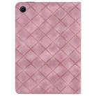 For Samsung Galaxy Tab A9 Rhombus Embossed Leather Tablet Case(Pink) - 3