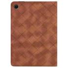 For Samsung Galaxy Tab A9 Rhombus Embossing Leather Tablet Case(Brown) - 3