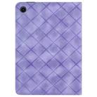 For Samsung Galaxy Tab A9 Rhombus Embossed Leather Tablet Case(Purple) - 3