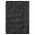 For Samsung Galaxy Tab A9 Rhombus Embossed Leather Tablet Case(Black) - 3