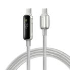 Baseus Power Visualization Series Type-C to Type-C 100W Fast Charging Cable, Cable Length:1m(Titanium) - 1
