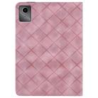 For Lenovo Tab M11 / Xiaoxin Pad 11 2024 Rhombus Embossed Leather Smart Tablet Case(Pink) - 3