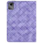 For Lenovo Tab M11 / Xiaoxin Pad 11 2024 Rhombus Embossed Leather Smart Tablet Case(Purple) - 3