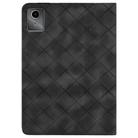 For Lenovo Tab M11 / Xiaoxin Pad 11 2024 Rhombus Embossed Leather Smart Tablet Case(Black) - 3