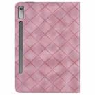 For Lenovo Xiaoxin Pad Pro 12.7 2023 / P12 Rhombus Embossing Leather Tablet Case(Pink) - 3