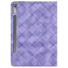 For Lenovo Xiaoxin Pad Pro 12.7 2023 / P12 Rhombus Embossing Leather Tablet Case(Purple) - 3