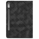 For Lenovo Xiaoxin Pad Pro 12.7 2023 / P12 Rhombus Embossing Leather Tablet Case(Black) - 3