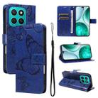 For Honor X8C 4G Global 3D Butterfly Embossed Pattern Flip Leather Phone Case(Blue) - 1