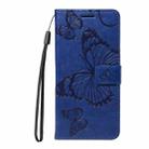 For Honor X8C 4G Global 3D Butterfly Embossed Pattern Flip Leather Phone Case(Blue) - 2