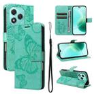 For Honor 400 Lite 3D Butterfly Embossed Pattern Flip Leather Phone Case(Green) - 1