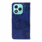 For Honor 400 Lite 3D Butterfly Embossed Pattern Flip Leather Phone Case(Blue) - 3