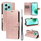 For Honor 400 Lite 3D Butterfly Embossed Pattern Flip Leather Phone Case(Rose Gold) - 1