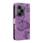 For Honor 400 Pro Global 160.8mm 3D Butterfly Embossed Pattern Flip Leather Phone Case(Purple) - 3