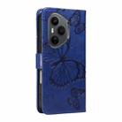 For Honor 400 Pro Global 160.8mm 3D Butterfly Embossed Pattern Flip Leather Phone Case(Blue) - 3