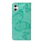 For Samsung Galaxy A06 4G / 5G 3D Butterfly Embossed Pattern Flip Leather Phone Case(Green) - 3