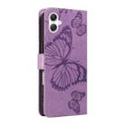 For Samsung Galaxy A07 5G 3D Butterfly Embossed Pattern Flip Leather Phone Case(Purple) - 3