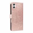 For Samsung Galaxy A07 5G 3D Butterfly Embossed Pattern Flip Leather Phone Case(Rose Gold) - 3