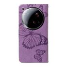 For Xiaomi 15 Ultra 5G Global 3D Butterfly Embossed Pattern Flip Leather Phone Case(Purple) - 3