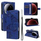 For Xiaomi 15 Ultra 5G Global 3D Butterfly Embossed Pattern Flip Leather Phone Case(Blue) - 1