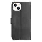 For iPhone 15 Plus Dual-Folded S-shape Leather Phone Case(Black) - 3