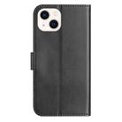 For iPhone 15 Dual-Folded S-shape Leather Phone Case(Black) - 3
