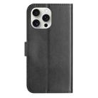 For iPhone 14 Pro Max Dual-Folded S-shape Leather Phone Case(Black) - 3