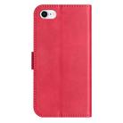 For iPhone 7 / 8 / SE 2022 Dual-Folded S-shape Leather Phone Case(Rose Red) - 3