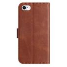 For iPhone 7 / 8 / SE 2022 Dual-Folded S-shape Leather Phone Case(Coffee) - 3