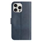For iPhone 13 Pro Max Dual-Folded S-shape Leather Phone Case(Navy Blue) - 3