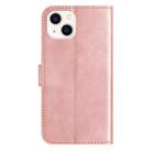 For iPhone 13 mini Dual-Folded S-shape Leather Phone Case(Rose Gold) - 3