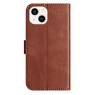 For iPhone 13 mini Dual-Folded S-shape Leather Phone Case(Coffee) - 3