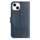For iPhone 13 mini Dual-Folded S-shape Leather Phone Case(Navy Blue) - 3