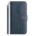 For iPhone 12 Pro Max Dual-Folded S-shape Leather Phone Case(Navy Blue) - 2