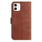 For iPhone 12 mini Dual-Folded S-shape Leather Phone Case(Coffee) - 3