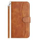 For iPhone 12 mini Dual-Folded S-shape Leather Phone Case(Brown) - 2