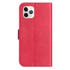 For iPhone 11 Pro Max Dual-Folded S-shape Leather Phone Case(Rose Red) - 3