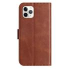 For iPhone 11 Pro Max Dual-Folded S-shape Leather Phone Case(Coffee) - 3