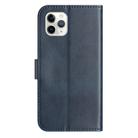 For iPhone 11 Pro Max Dual-Folded S-shape Leather Phone Case(Navy Blue) - 3