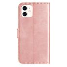 For iPhone 11 Dual-Folded S-shape Leather Phone Case(Rose Gold) - 3